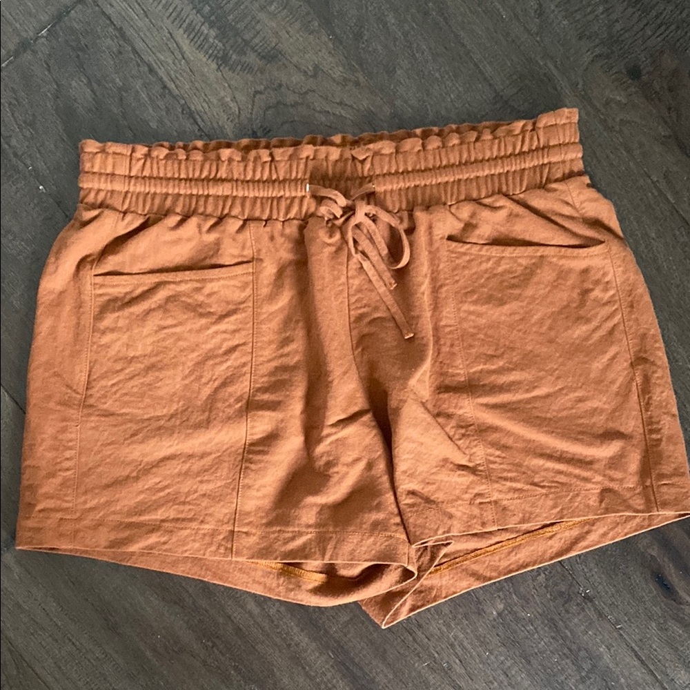Women's Orange Loose and Airy Summer Shorts